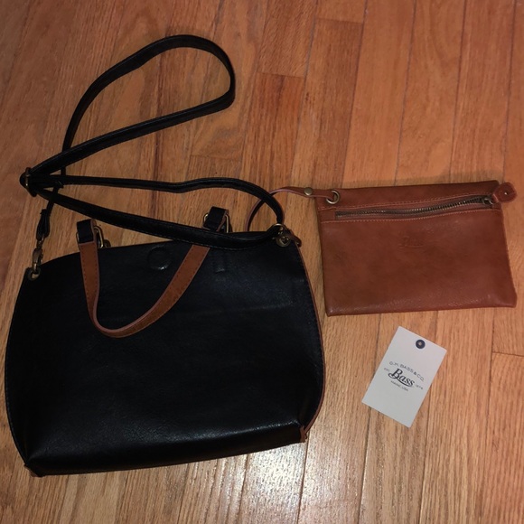 G.H. Bass & Co. Handbags - Reversible Sophia tote with zippered pouch GH Bass